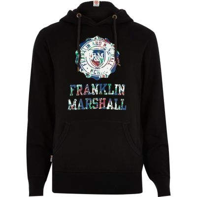Black Franklin & Marshall branded hoodie